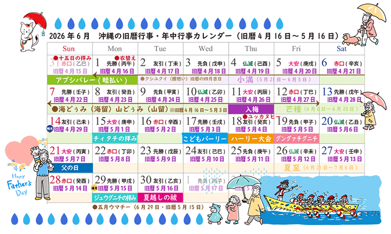 沖縄旧暦五月の年中行事|2026年の日程一覧