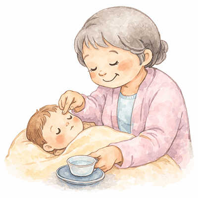 旧正月の仕上げ「ウビナディ（産水撫で）」