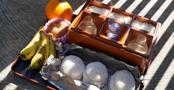 マンションで行う屋敷の御願のお供え物