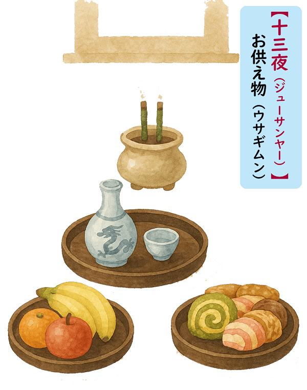 十三夜：基本のお供え物