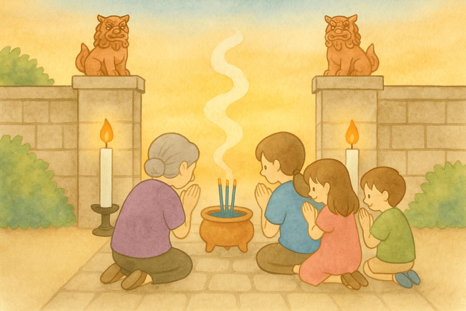 ウンケーのやり方｜夕方からの基本の流れ