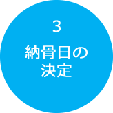 3.納骨日の決定