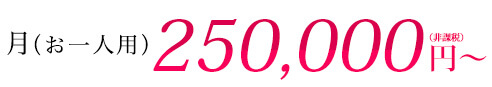 月 お一人様 250,000円